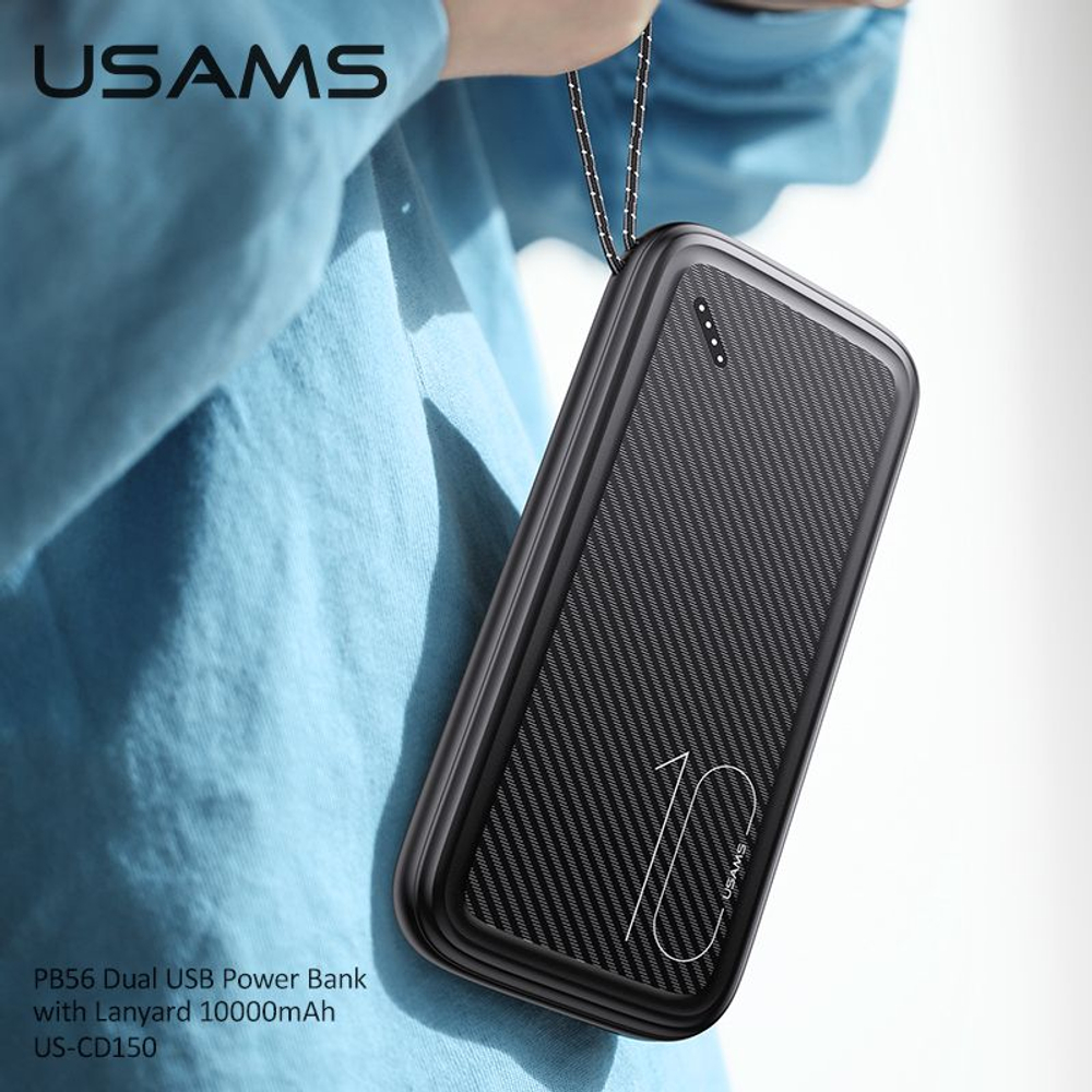 Power Bank внешний аккумулятор повербанк USAMS 10000 мАч 10W