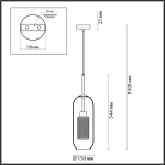 4940/1 PENDANT ODL22 401 античн.бронза/металл/прозрачный/стекло Подвес E27 1*40W CLOCKY