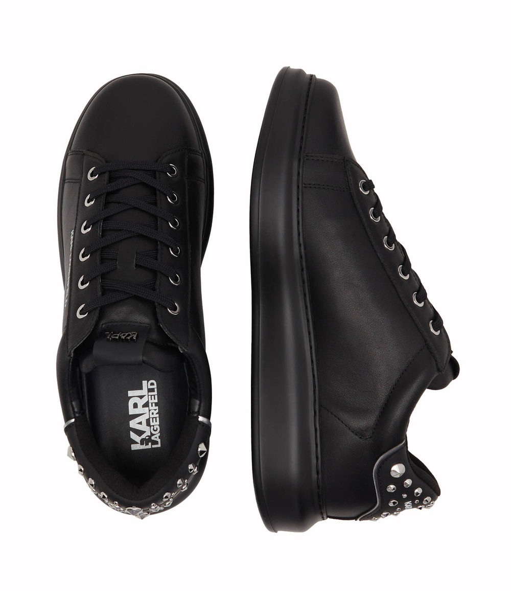 Кожаные кроссовки rivet kounter Karl Lagerfeld - черный(KL52576)