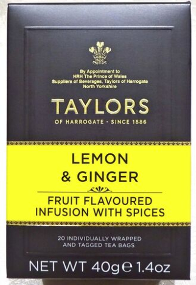 Чай травяной TAYLORS Taylors с лимоном и имбирем 20 пакетиков 40 г (из Финляндии)