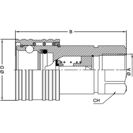 БРС ISO A BSP 1.1/2 - D1.1/2 Розетка VSAA