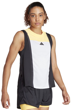 Женский топ теннисный Adidas Heat.Rdy Match Pro Tank - white/orange/black