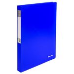 Папка на 2-х кольцах, 25мм, Brauberg Neon, 700мкм, внутренний карман, синяя