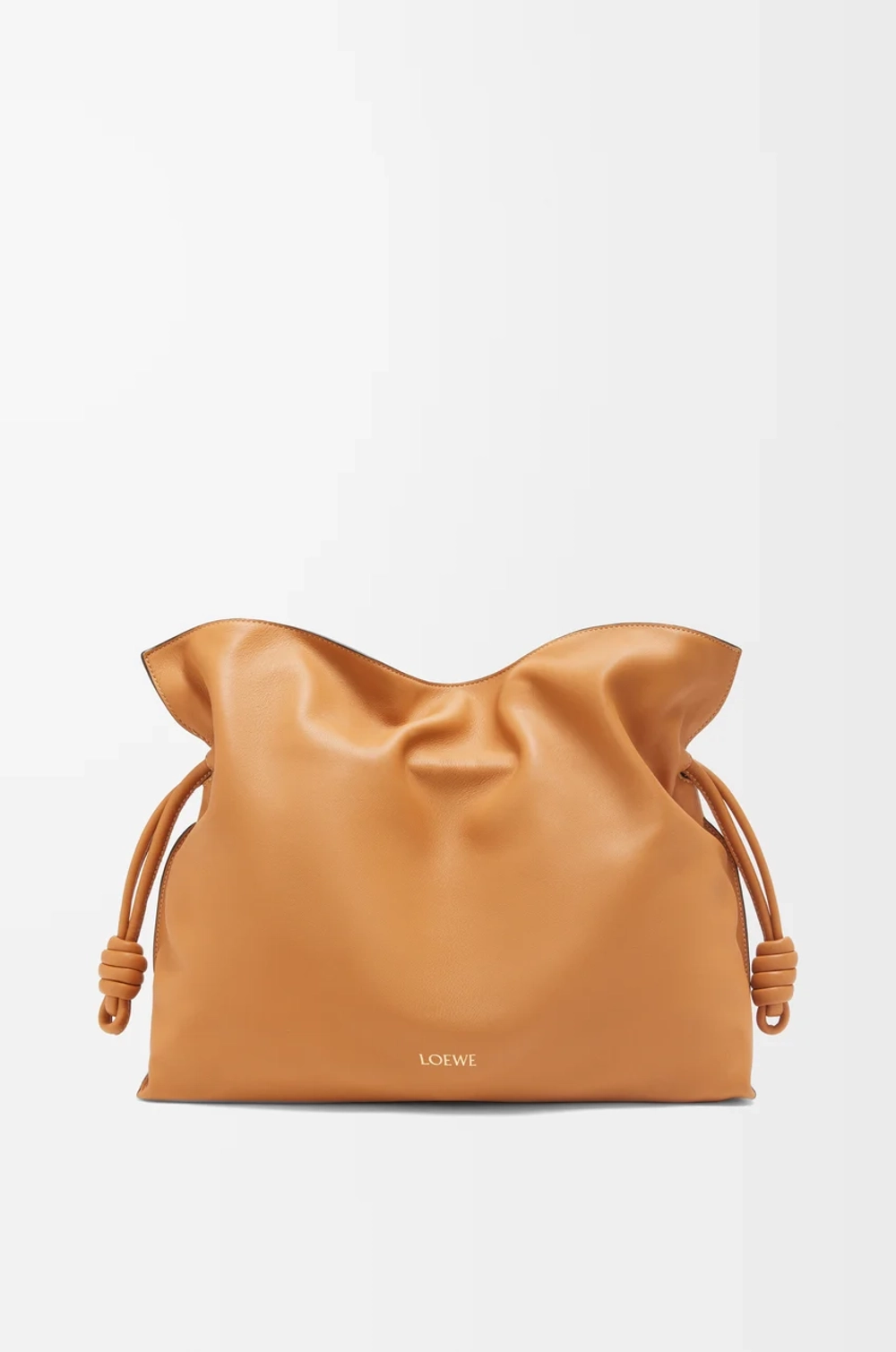 Loewe Большая сумка-клатч Flamenco из телячьей кожи наппа, светло-коричневый