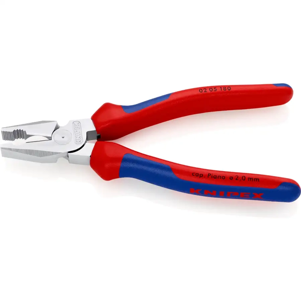 Плоскогубцы комбинированные особой мощности хромированные 180 мм Knipex 02 05 180