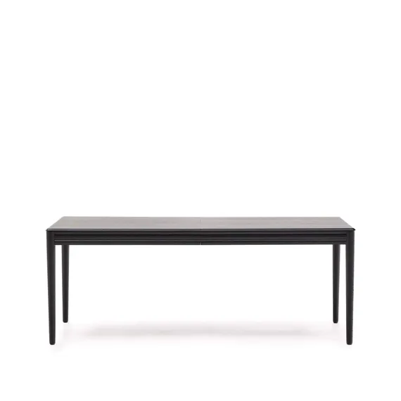 Раздвижной стол Lenon 200-280x90 см, черный массив дуба