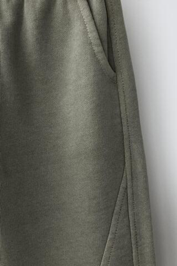 ZARA ОДНОТОННЫЕ БРЮКИ BARREL, ХАКИ