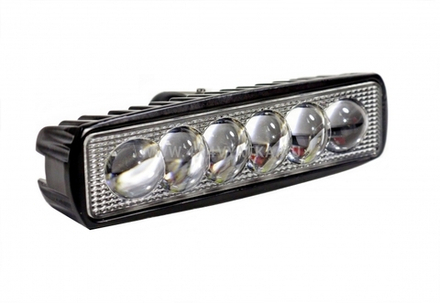 Фонарь рабочего света 12/30V (155х45х45мм.) 6SMD 18W линза G0035
