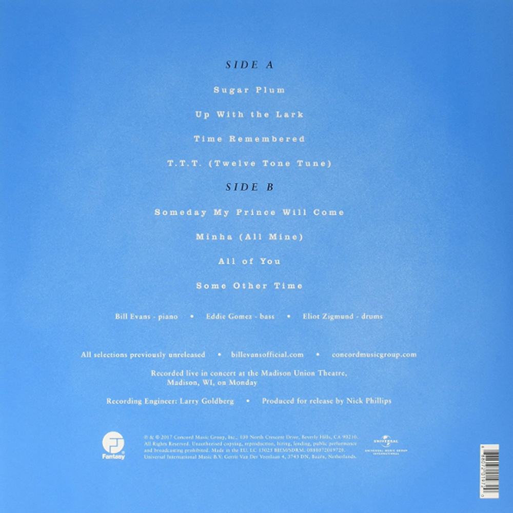 The Bill Evans Trio / On A Monday Evening (LP)
