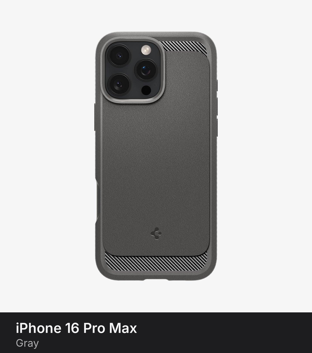 Чехол Spigen Rugged Armor MagSafe для iPhone 16 Pro Max Gray