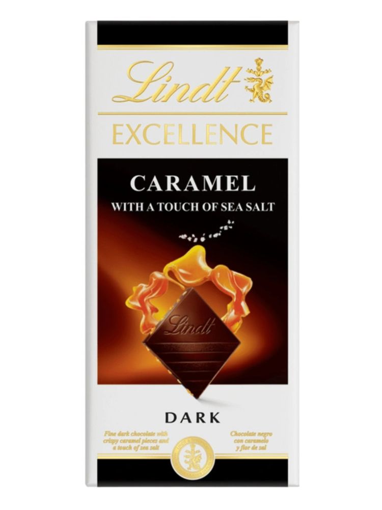 Тёмный шоколад Lindt с соленой карамелью 100 г