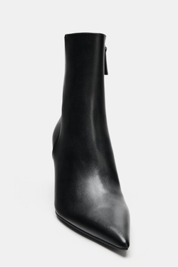 ZARA БОТИЛЬОНЫ НА ТОНКОМ КАБЛУКЕ, ЧЕРНЫЙ