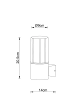 Уличный настенный светильник Arte lamp SEGINUS A6515AL-1BK, 1хE27