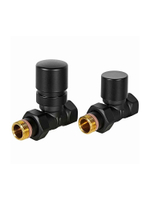 Комплект клапанов термостатический DESIGN 1/2 прямой черный STOUT (SVTDK-0001-000015B)