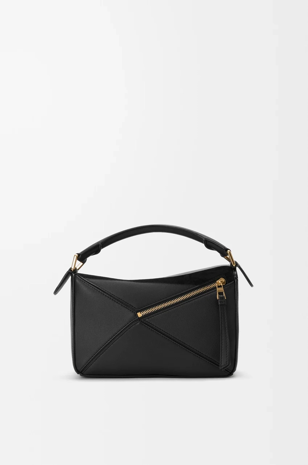 Loewe Маленькая сумка Puzzle из классической телячьей кожи и замши, черный