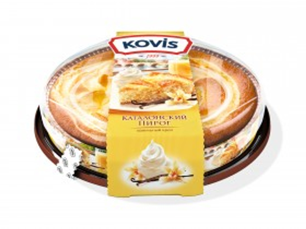 Пирог Каталонский бисквитный с ванильной начинкой Kovis 400г (6шт)