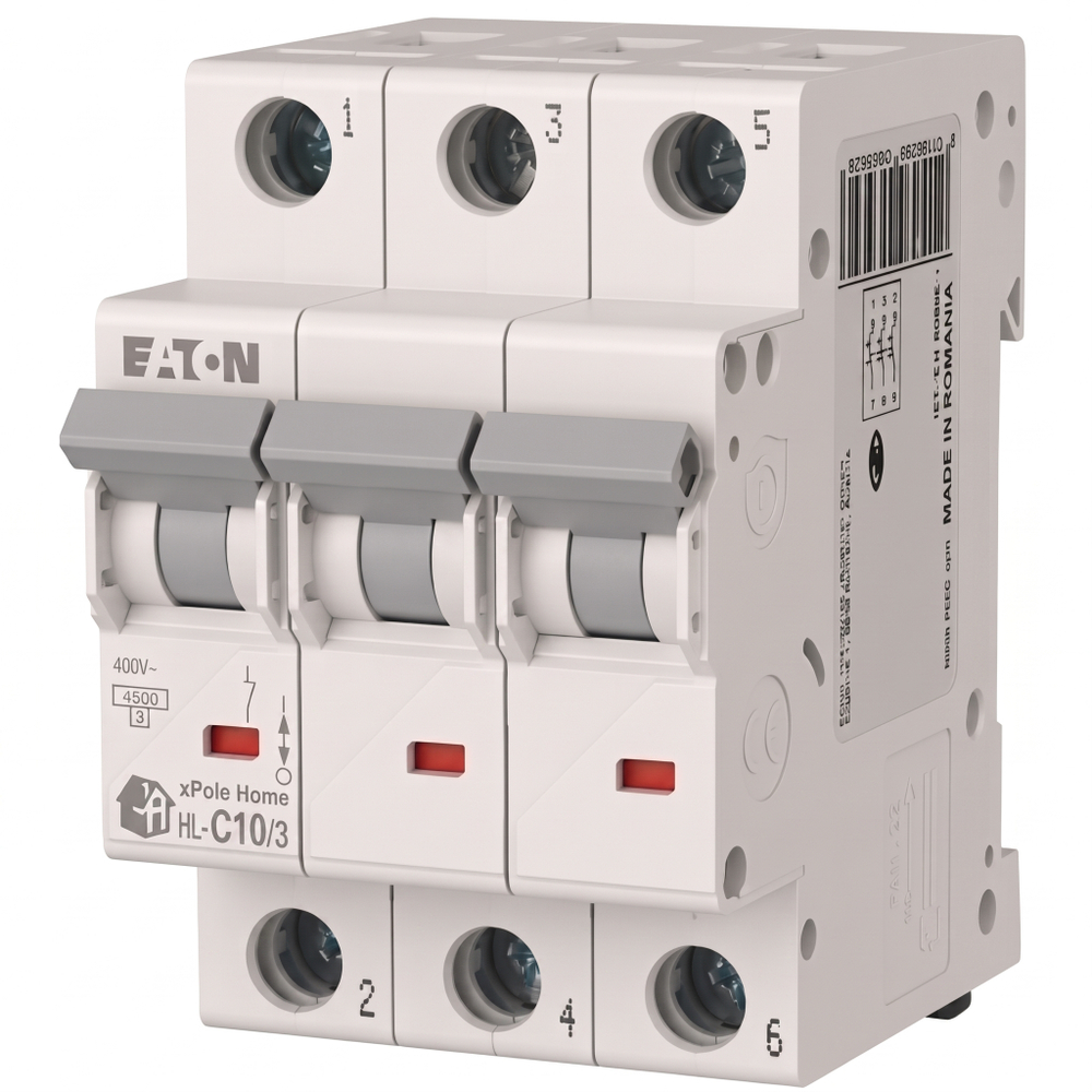 Авт. выкл. 3P С 10А 4,5кА HL-C10/3 Eaton