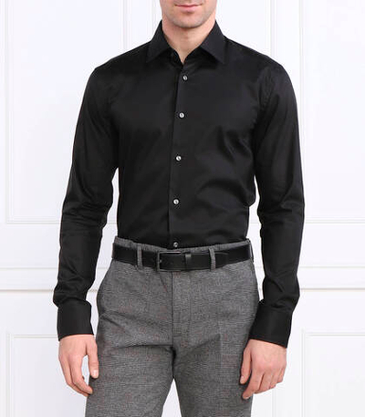 рубашка h-hank-kent-c1-214 BOSS BLACK - черный(50479922)