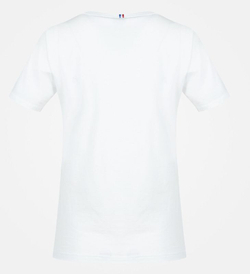 Женская теннисная футболка Le Coq Sportif ESS Tee SS Col V No.1 W - белый
