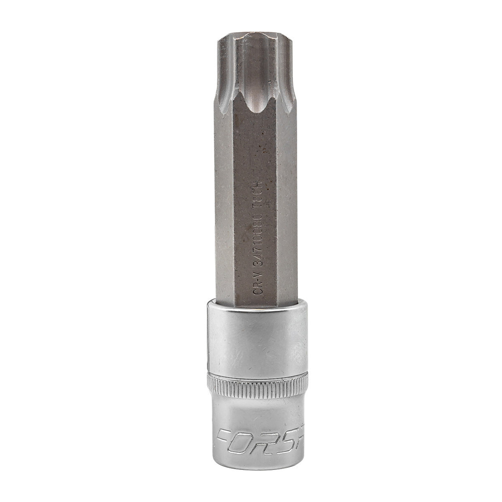 Головка-бита TORX Premium T80 с отверстием 1/2''(L-100мм) Forsage F-34710080