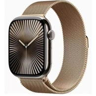 Умные часы Apple Watch S10 46 мм Cell, Gold Titanium, Gold Milanese Loop - S/M
