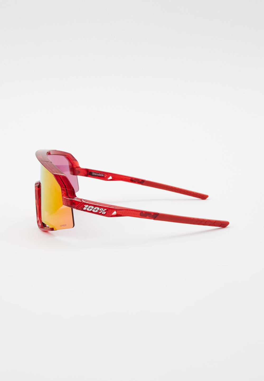 Спортивные очки 100% SLENDALE - Campari Translucent Red - HiPER Fire Red Mirror