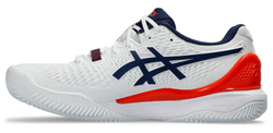 Мужские кроссовки теннисные Asics Gel-Resolution 9 Clay - white/blue expanse