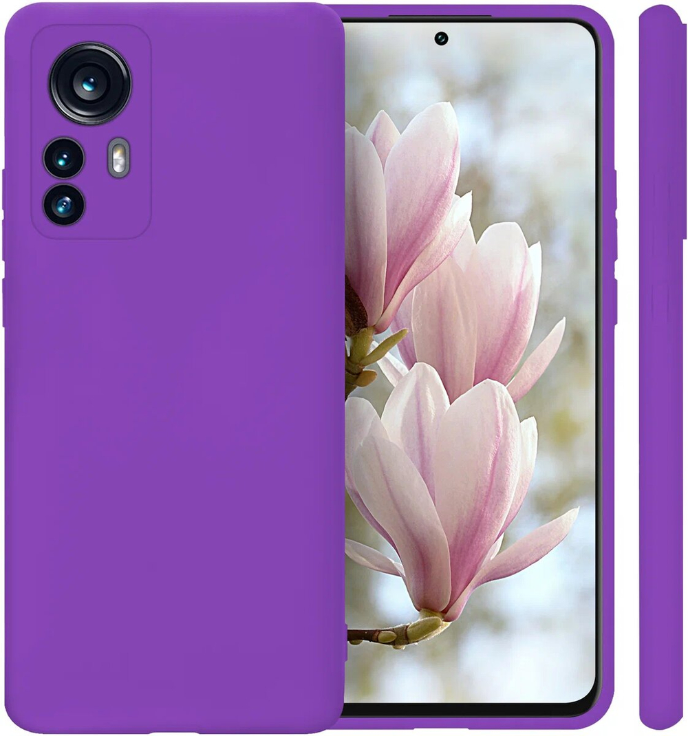 Мягкий Soft Touch чехол из силикона для XIAOMI 12 PRO (не 12,X,T,S,LITE!) с бархатной подкладкой