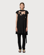 RICK OWENS DRKSHDW ТОП ЧЕРНЫЙ ЖЕНСКИЙ HOLLYWOOD TARP