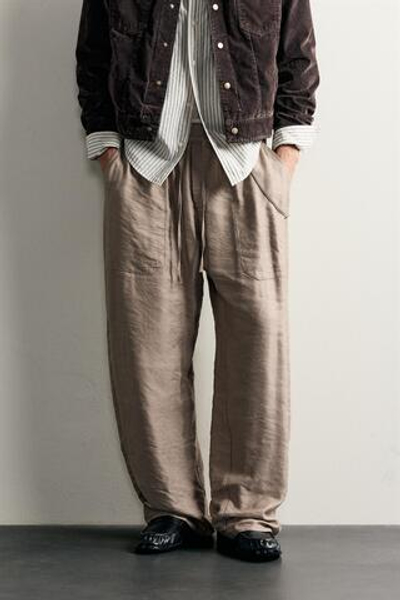 БРЮКИ RELAXED FIT ИЗ СТРУЯЩЕЙСЯ ТКАНИ — ZARA · 5247/301