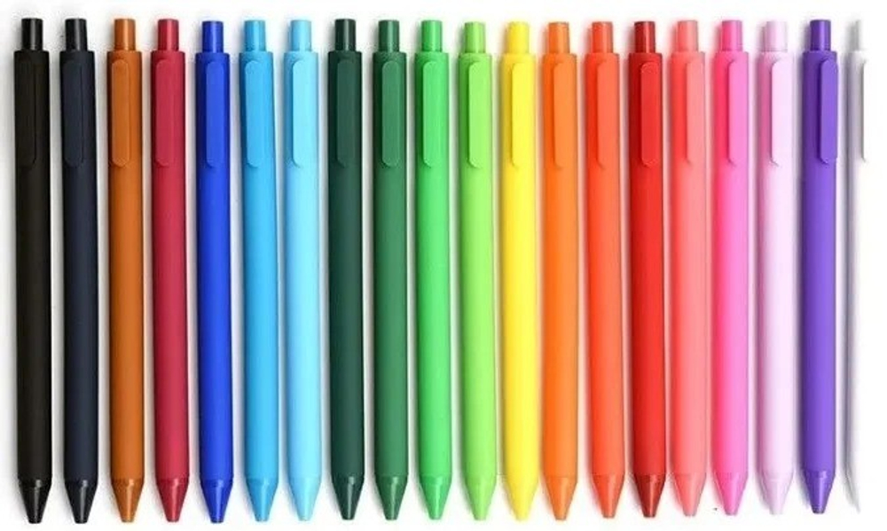 Ручка гелевая Xiaomi KACO Pure Plastic Gel Ink  (комплект 20шт) цветные