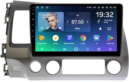 Магнитола Honda Civic 8 4d 2005-2012 (левый руль, рамка 10) - Teyes CC2 PLUS монитор 10.1" QLED, Android 10, Быстрая, SIM-слот