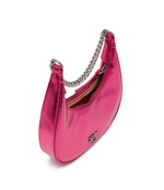 Кожаная сумка хобо brioche hobo mini pelle lamina Pinko - розовый(101433 A180)