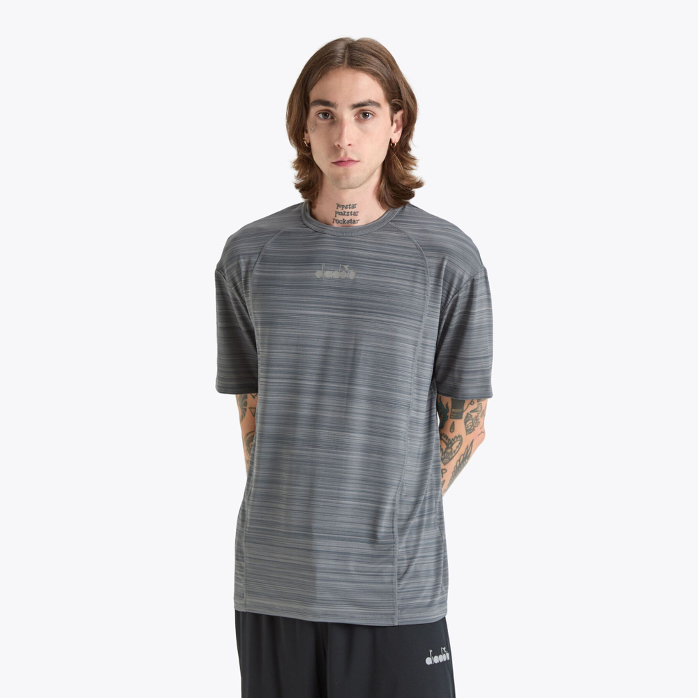 Мужское теннисное поло Diadora Be One Fit T-Shirt Men - Grey