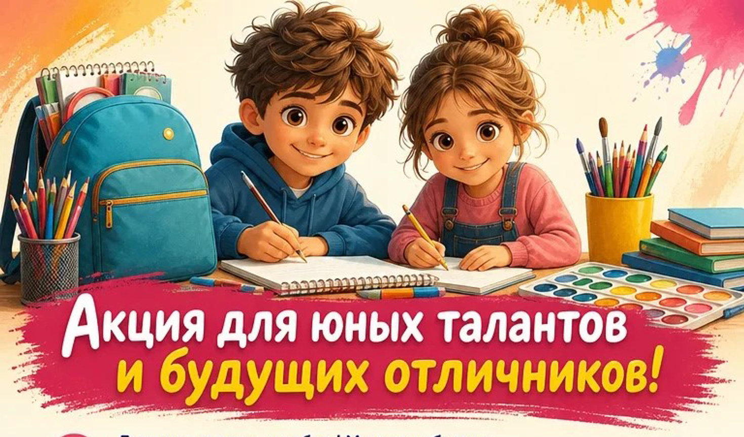 Акция для юных талантов и будущих отличников!