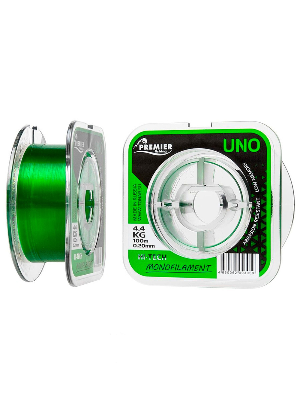 Леска для рыбалки Premier Fishing UNO Green Nylon 0,30mm/100m (PR-U-G-030-100)