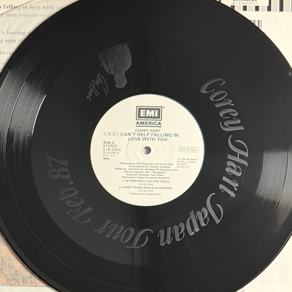 Corey Hart ‎– I Can't Help Falling In Love With You (Япония 1987г.) Promo
