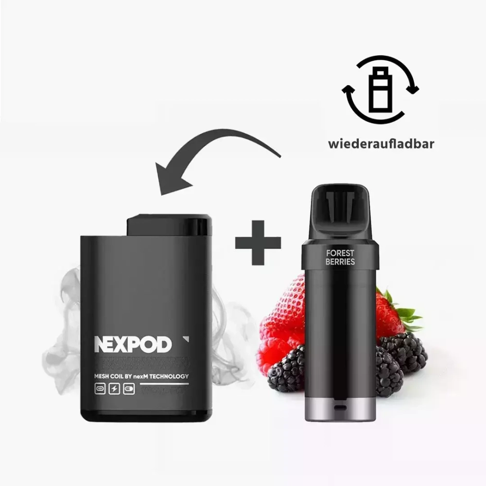 nexPOD Prefilled Pod Kit 5000 - Forest Berries (5% nic)