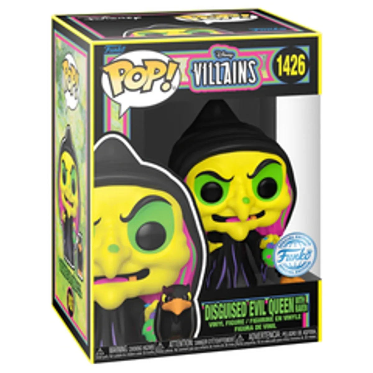Funko POP! Disney Villains: Disguised Evil Queen with Raven (Blacklight Exc) (1426)