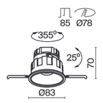 Встраиваемый светильник Technical DL057-10W3K-W