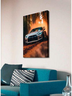 Картина "Nissan GT-R", модульная 50х70см 1шт.