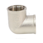 Угольник латунь никель Ду 15 (1/2") ВР/ВР VALFEX VF.090.N.012
