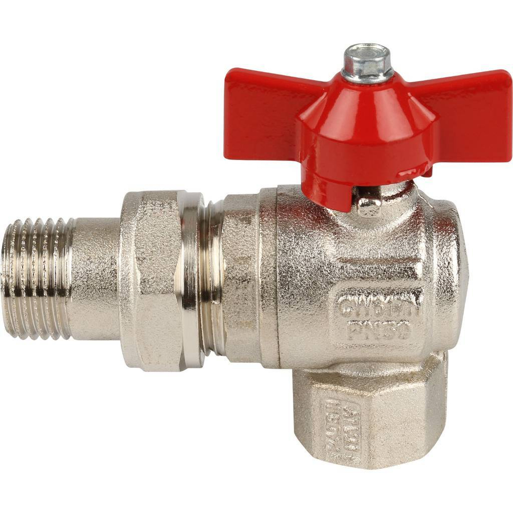 Кран шаровой ITAP IDEAL 1/2" угловой с американкой (бабочка)