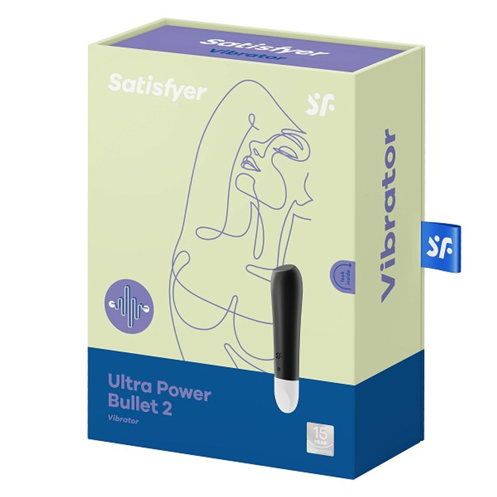 Черный мини-вибратор 11см Satisfyer Ultra Power Bullet 2 Black