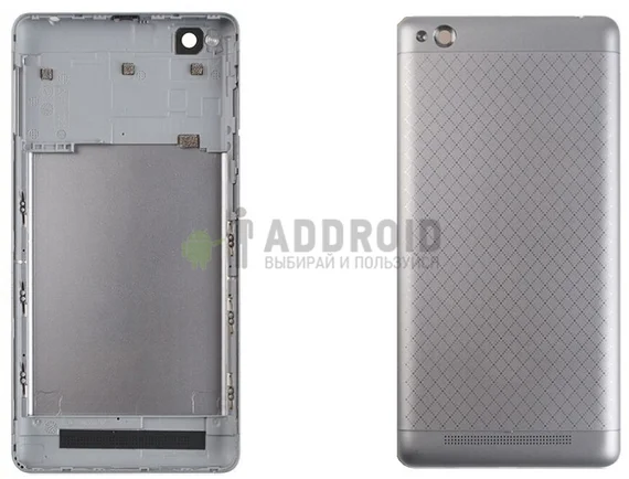 Задняя крышка для Xiaomi Redmi 3 серая