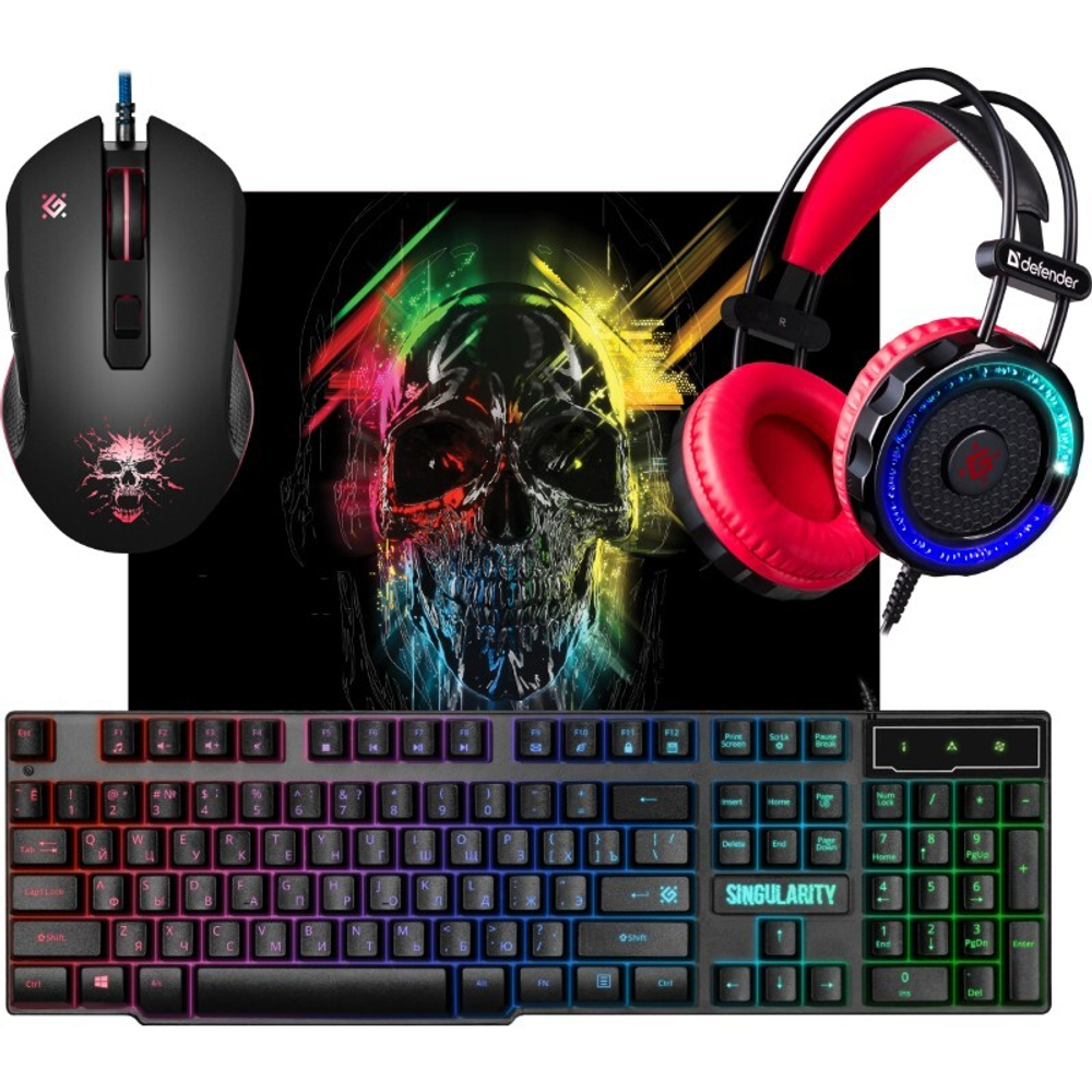 Игровой набор проводной Defender Singularity MKP-118