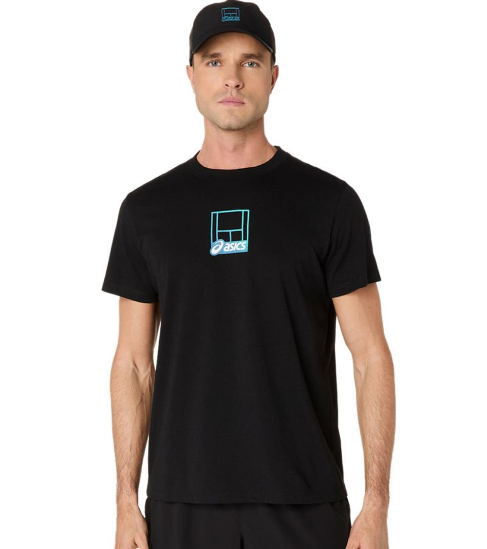 Мужская теннисная футболка Asics Court Core Graphic - performance black