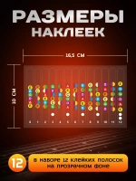 Наклейки шпаргалки на гриф гитары, стикеры аккорды ноты