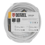 Шнур сетевой Energy Series, ПВС, 3 м, 3 x 1 мм, с неразборной вилкой, белый, Denzel — фото 4