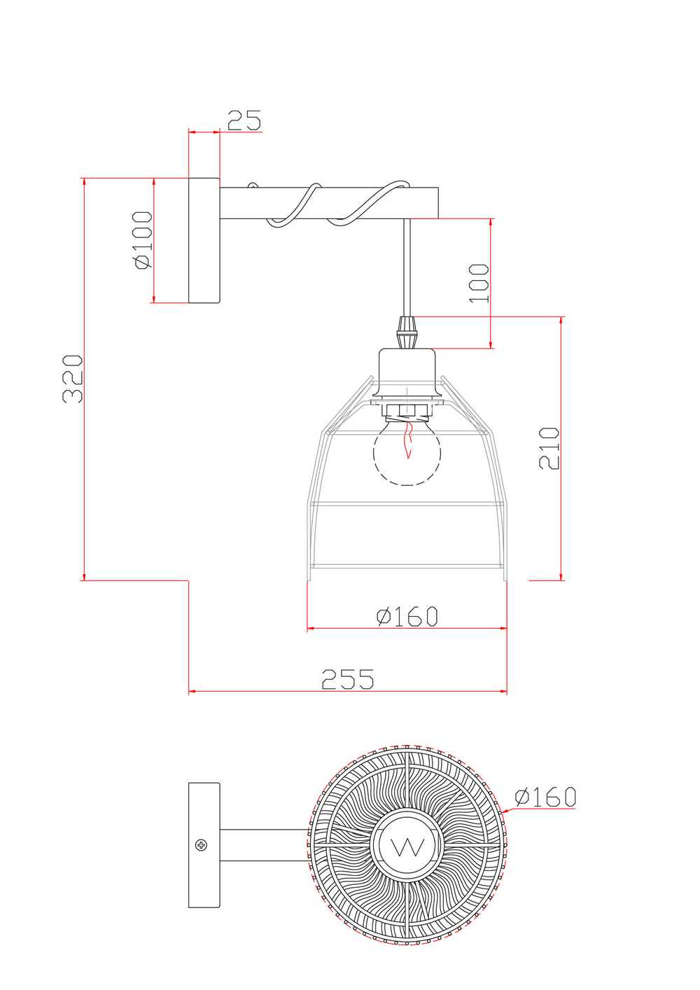 Настенный светильник (бра) Freya FR5334WL-01B